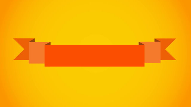 Abstract vector banner on yellow background.