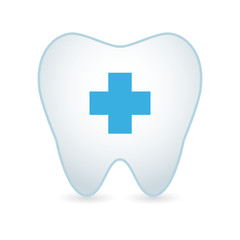 Tooth illustration with icon