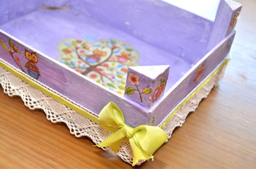 Caja de frutas reciclada