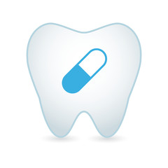 Tooth illustration with icon