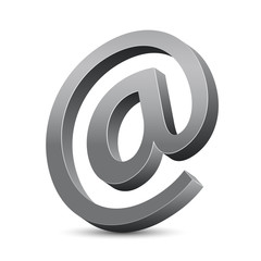 grey email icon 3d