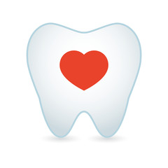 Tooth illustration with icon