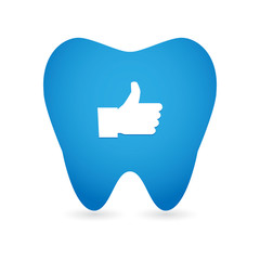 Tooth illustration with icon