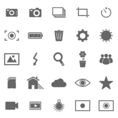 Photography icons on white background