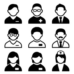 Fototapeta premium Doctor icon set