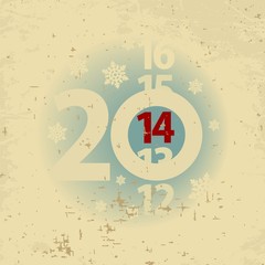 Fototapeta premium Vintage Greeting Card Happy New Year