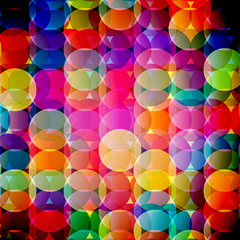 Abstract mosaic background made of colorful circles.