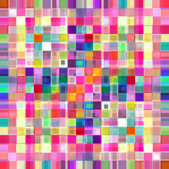 Multicolored small blocks abstract background illustration.