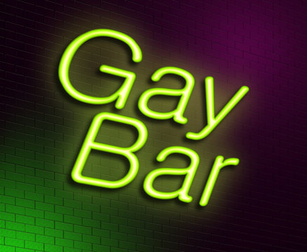 Gay bar concept.