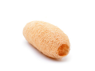loofah on white background