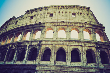 Fototapeta na wymiar Colosseum, Rome retro look