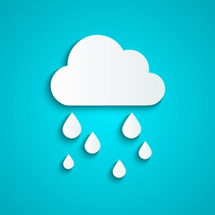 Paper cloud background with place for text