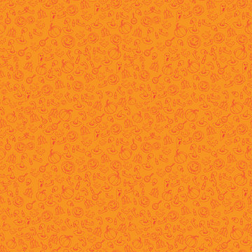 seamless halloween pattern of small elements