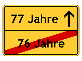 Obraz premium 77. Geburtstag