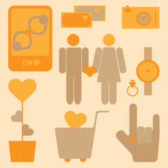 Design love and heart items