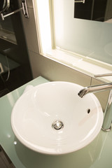 Modern sink in the bathroom