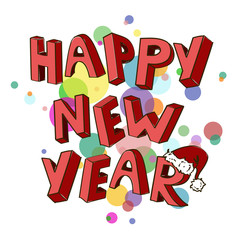 Happy New Year hand lettering