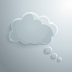 Abstract Glass Speech Bubble