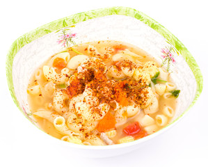 Spicy pasta soup
