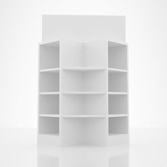 Color white shelf design