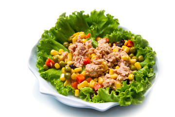 insalata di tonno con mais