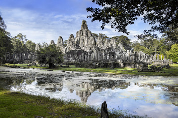 Fototapeta na wymiar Bayon, Angkor w Kambodży. Listę Światowego Dziedzictwa UNESCO