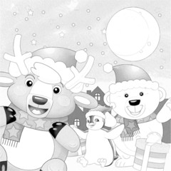 The coloring christmas page