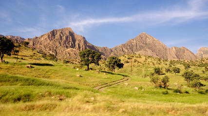 Iraqi mountains in autonomous Kurdistan region near Iran