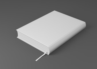 Buch Hardcover rund R&uuml;cken mittel mit Leseband dunkel