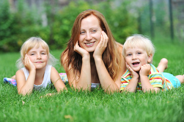 mother and her children