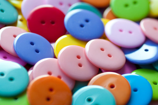Bright, shiny buttons