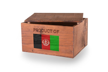 Wooden crate isolated on a white background