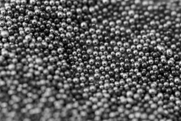 Pile black and silver balls