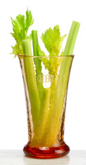Celery sticks in crackle glass celery vase