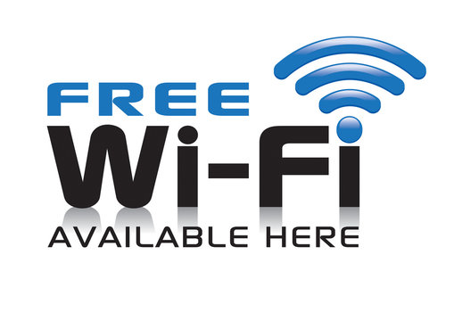 free wi-fi available here logo icon