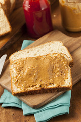 Homemade Chunky Peanut Butter Sandwich