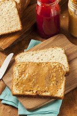 Homemade Chunky Peanut Butter Sandwich