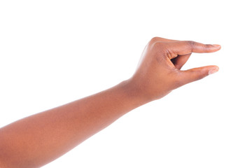 Hand sign isolated on white background