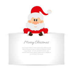 Santa Claus Greeting card with space for text