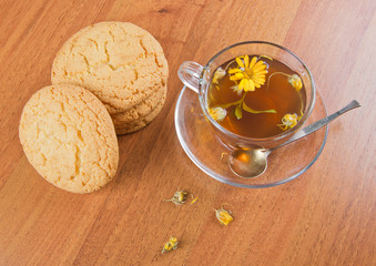 homemade crackers and tea