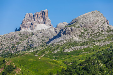 Fototapeta na wymiar Summer mountain landscape - Dolomites, Italy