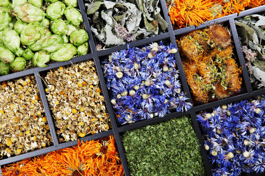 Dried herbs.