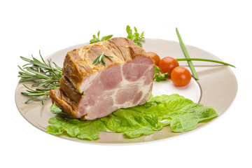 Bacon with vegetables