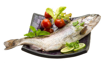 Fresh raw rainbow trout
