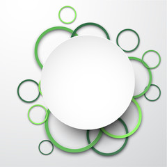 Background with paper  circles.