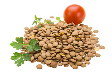 Raw lentils