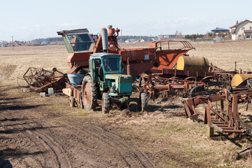 old agriculture machines