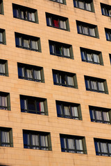background with modern building and their balconies and Windows