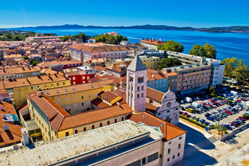 Naklejka premium Zadar rooftops aerial city view