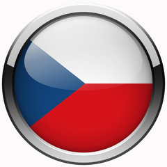 national Czech republic flag gel metal button